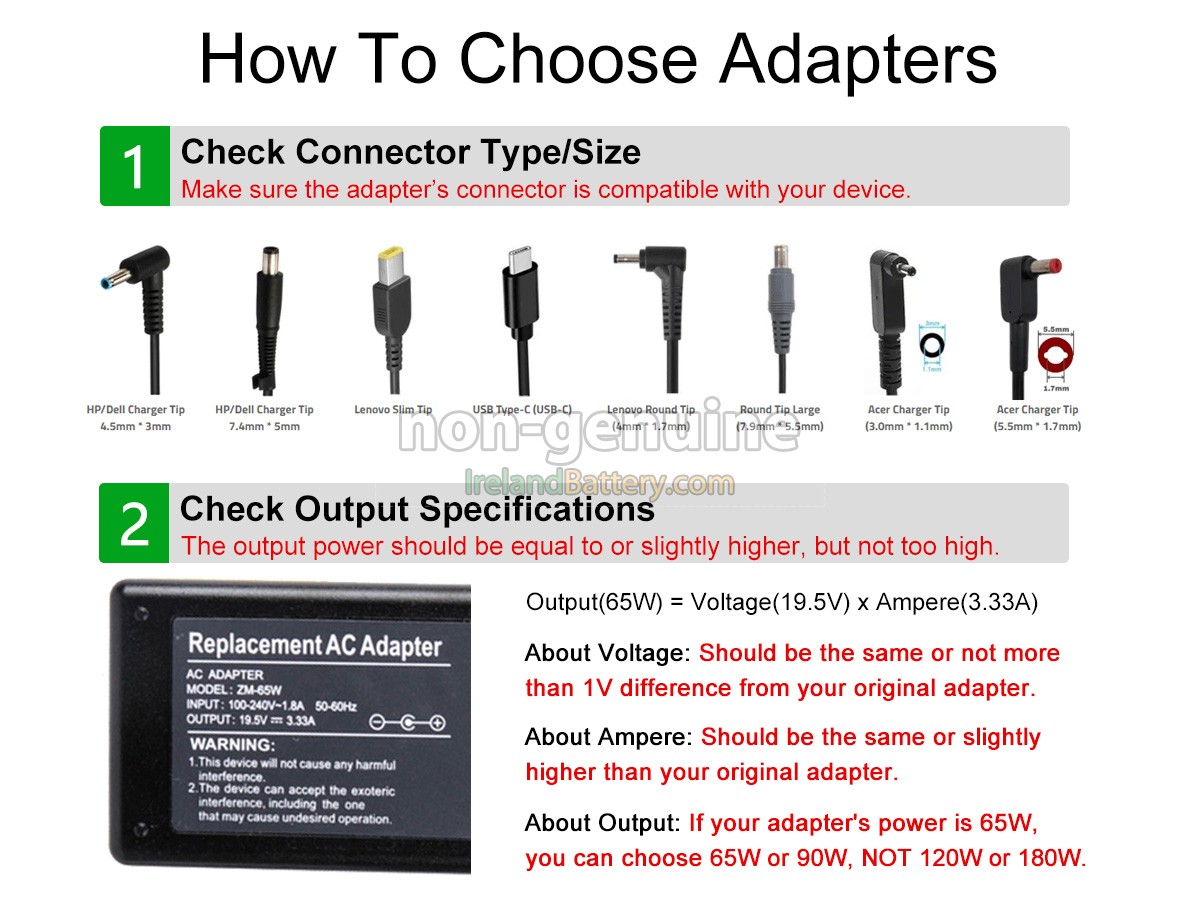 Replacement Dell LA65NS2-01 Adapter
