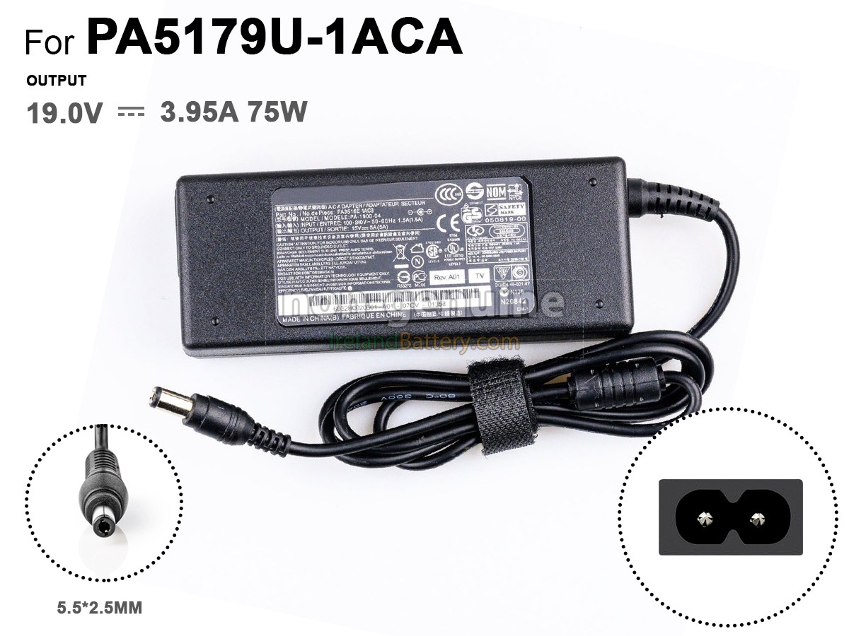 Replacement Toshiba 75W 19V 3.95A 5.5*2.5MM Adapter